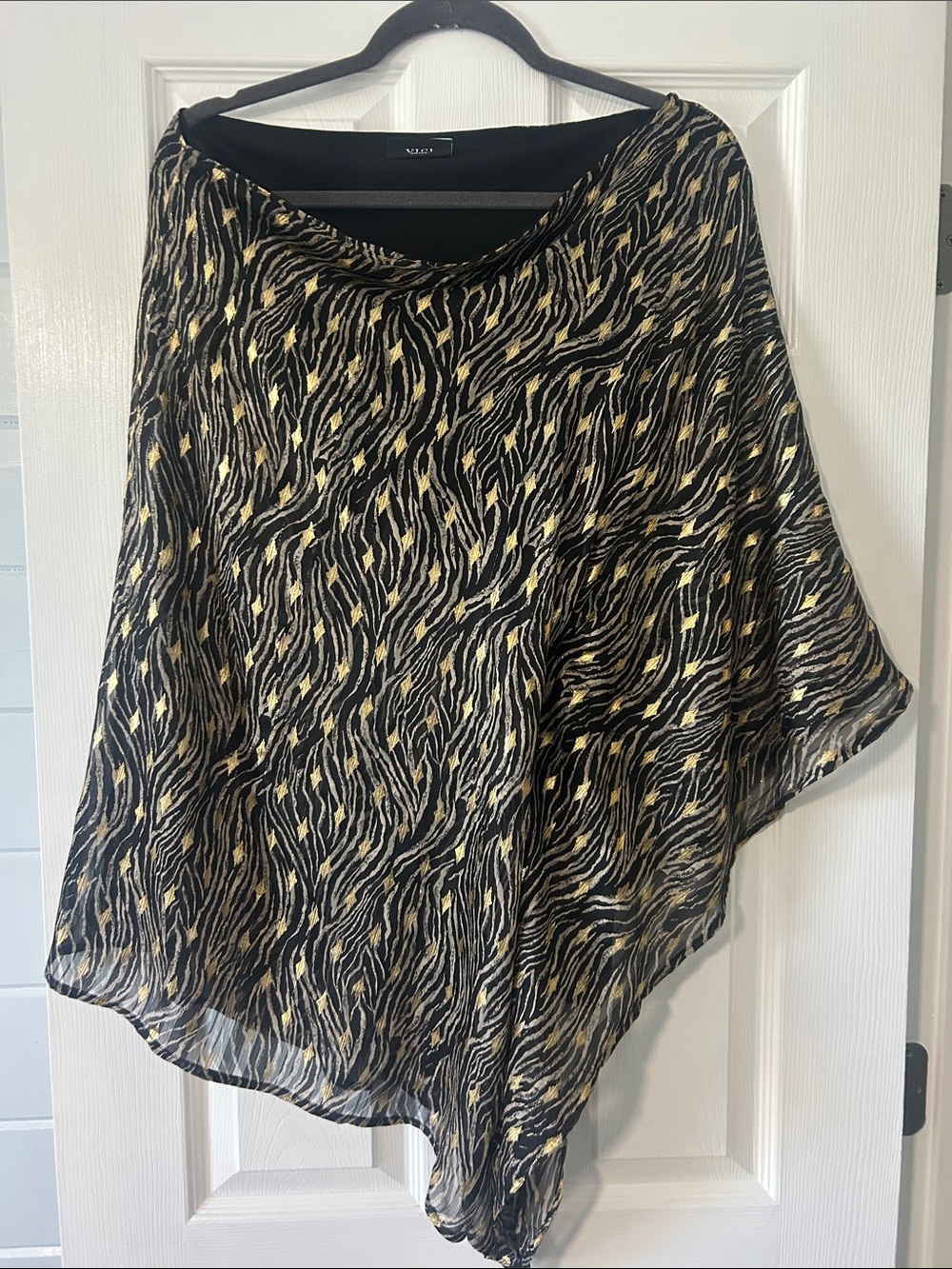 Vici Black and Gold Printed Mini Dress